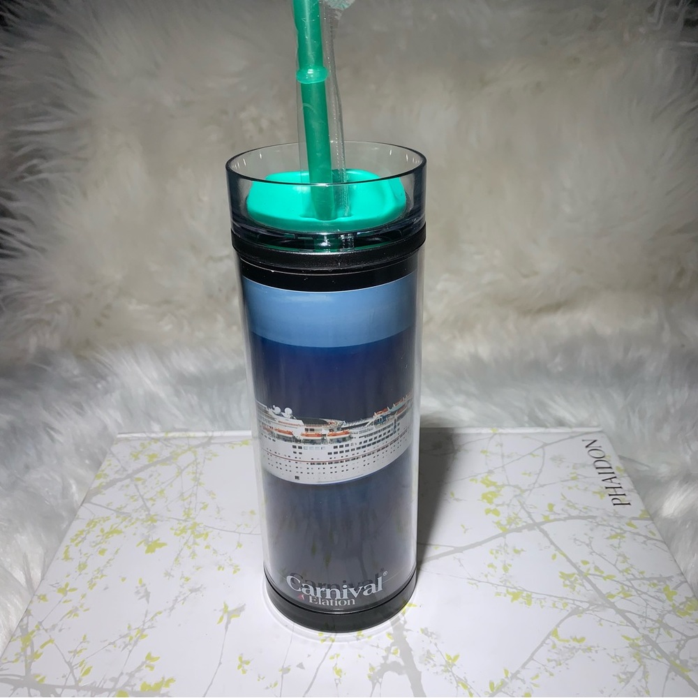 Carnival Cruise souvenir cup/straw Elation